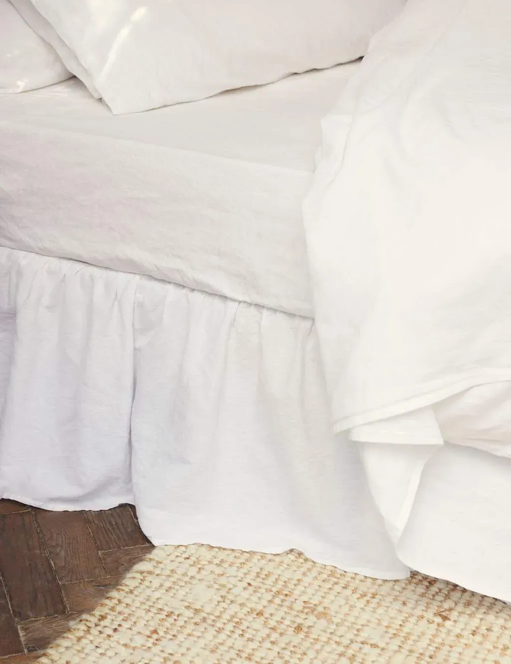 Linen Rich Valance Sheet - White product