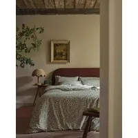 Pure Cotton Leaf Print Duvet Cover - Green Mix alternate view