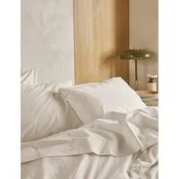 Pure Cotton Percale Pillowcase Set - Pearl alternate view