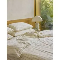 Pure Cotton Striped Duvet Cover - Green Mix alternate view