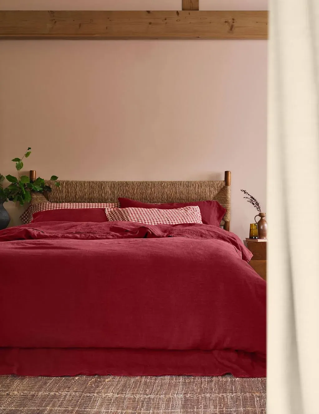 Pure Linen Duvet Cover - Red product