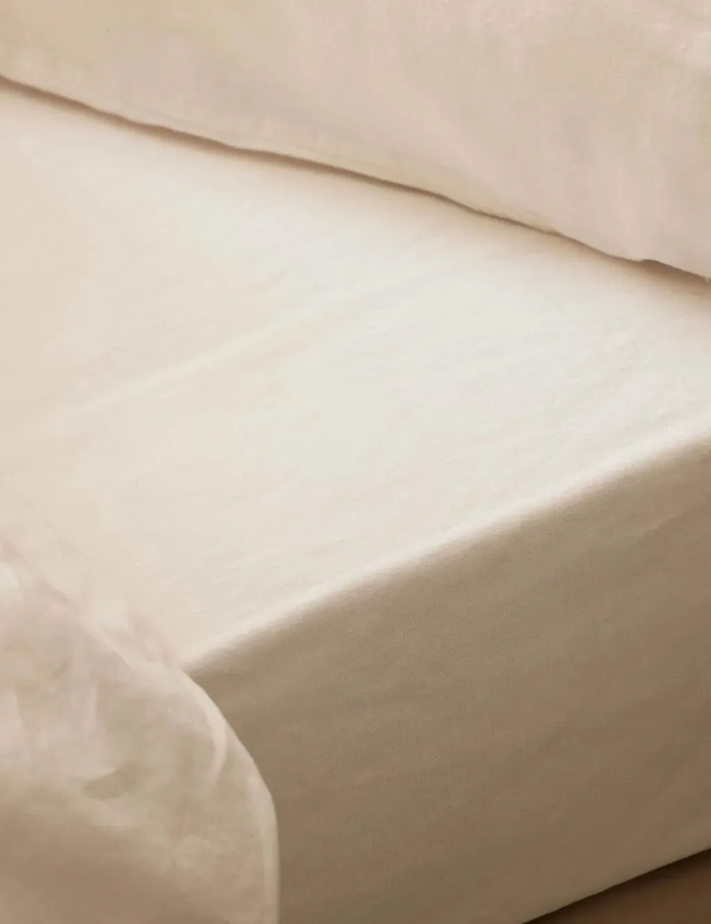 Pure Linen Fitted Sheet - Cream product