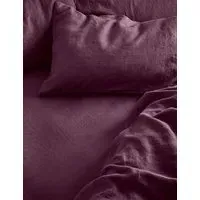 Pure Linen Fitted Sheet - Purple alternate view