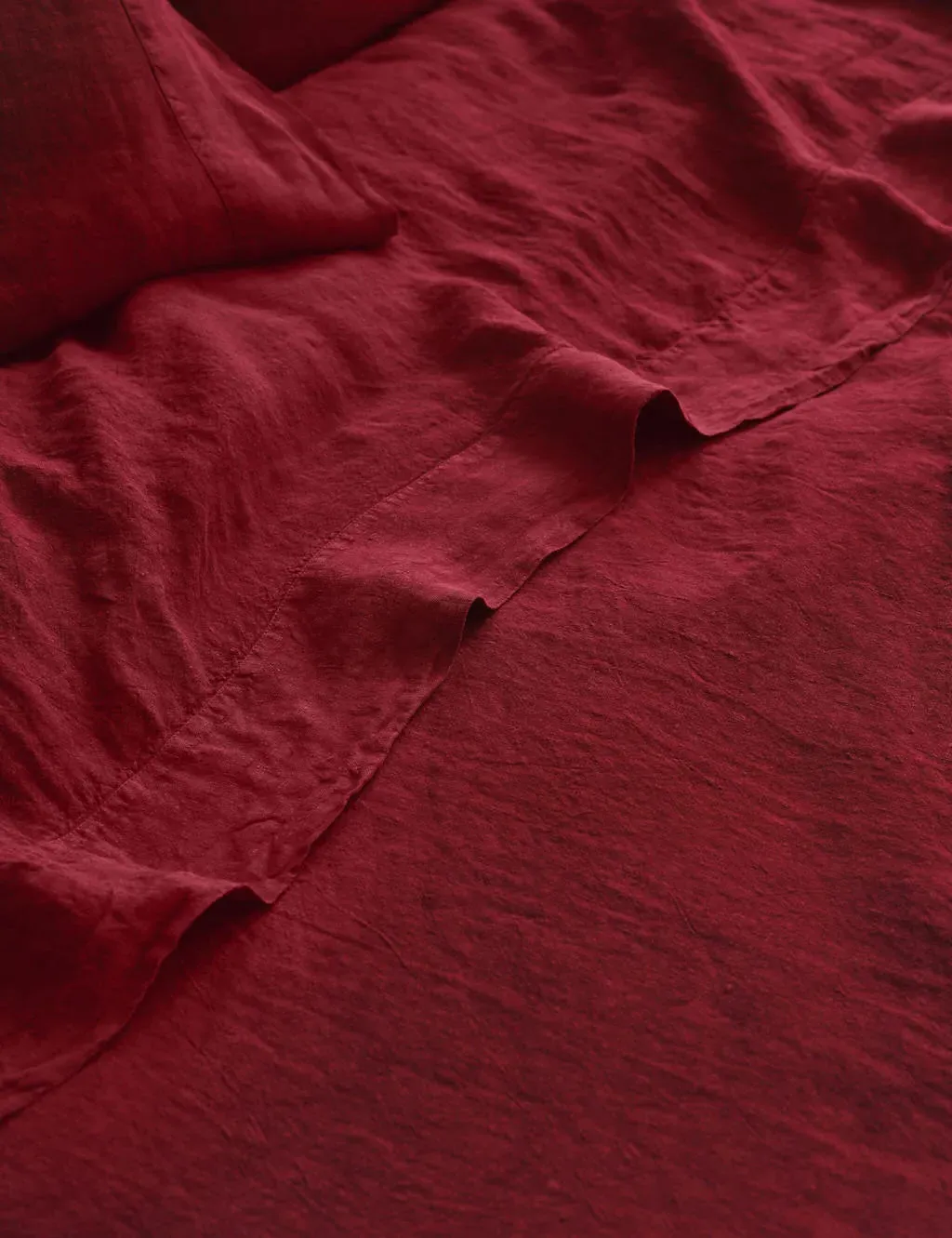 Pure Linen Flat Sheet - Red product