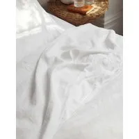 Pure Linen Flat Sheet - White alternate view