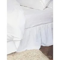 Pure Linen Valance Sheet - White alternate view