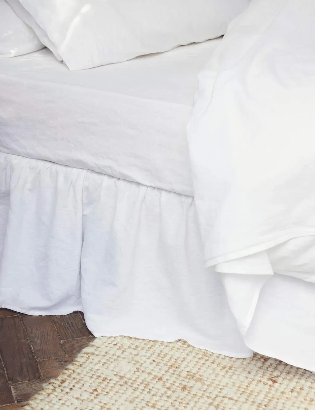 Pure Linen Valance Sheet - White product