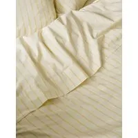 Slumber Stripe Flat Sheet - Yellow Mix, Washed Cotton alternate view