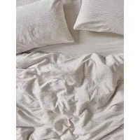 Striped Duvet Cover - Oatmeal Mix, Stonewashed Linen alternate view