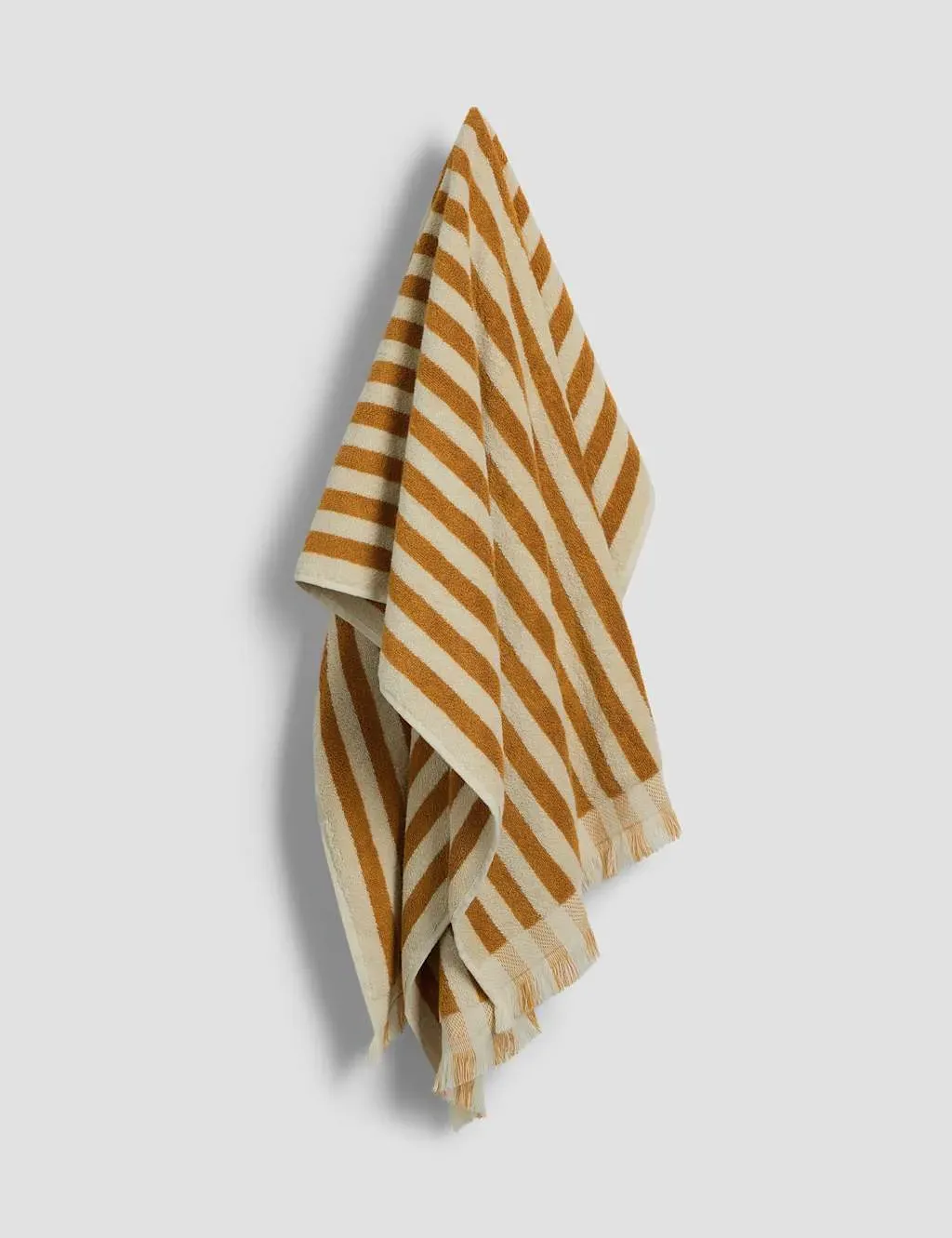 Striped Fringed Towel - Yellow Mix, Pure Cotton product