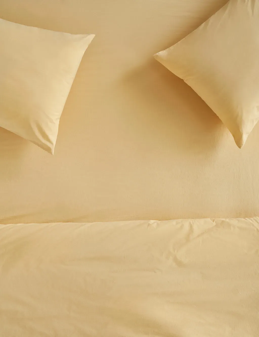 Washed Cotton 220 Thread Count Fitted Sheet - Yellow product