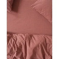 Washed Cotton Gingham Fitted Sheet - Pink Mix alternate view