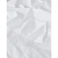 Washed Cotton Percale Flat Sheet - White alternate view
