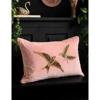 Beaded Love Birds Piped Cushion - Pink Mix alternate view