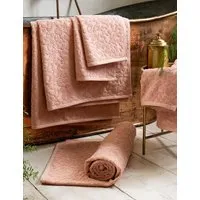 Leopard Jacquard Bath Towel - Pink, Pure Cotton alternate view