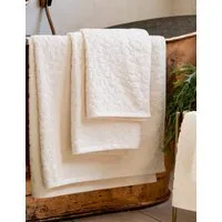 Pure Cotton Leopard Jacquard Bath Towel - Cream alternate view