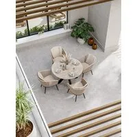 Bali 4-Seater Dining Set - Beige Mix alternate view