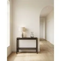 Arka Console Table with Shelf - Natural, Oak Veneer alternate view