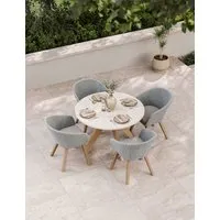 Astral 4-Seater Round Dining Set - Grey Mix alternate view