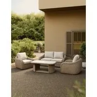 Bora 4-Seater Rattan Lounge Set - Beige alternate view