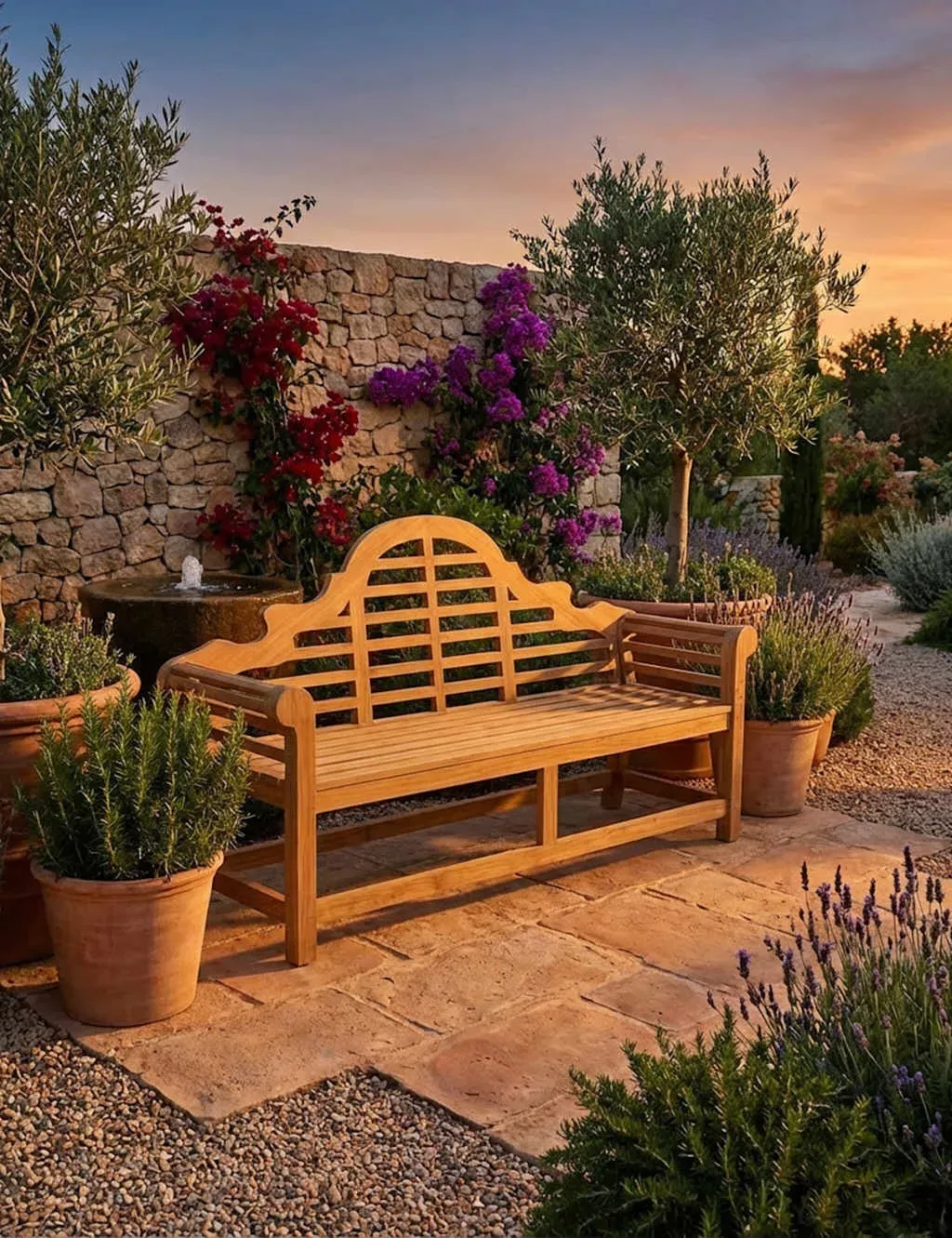 Ciara 3-Seater Garden Bench - Natural, Acacia Wood product