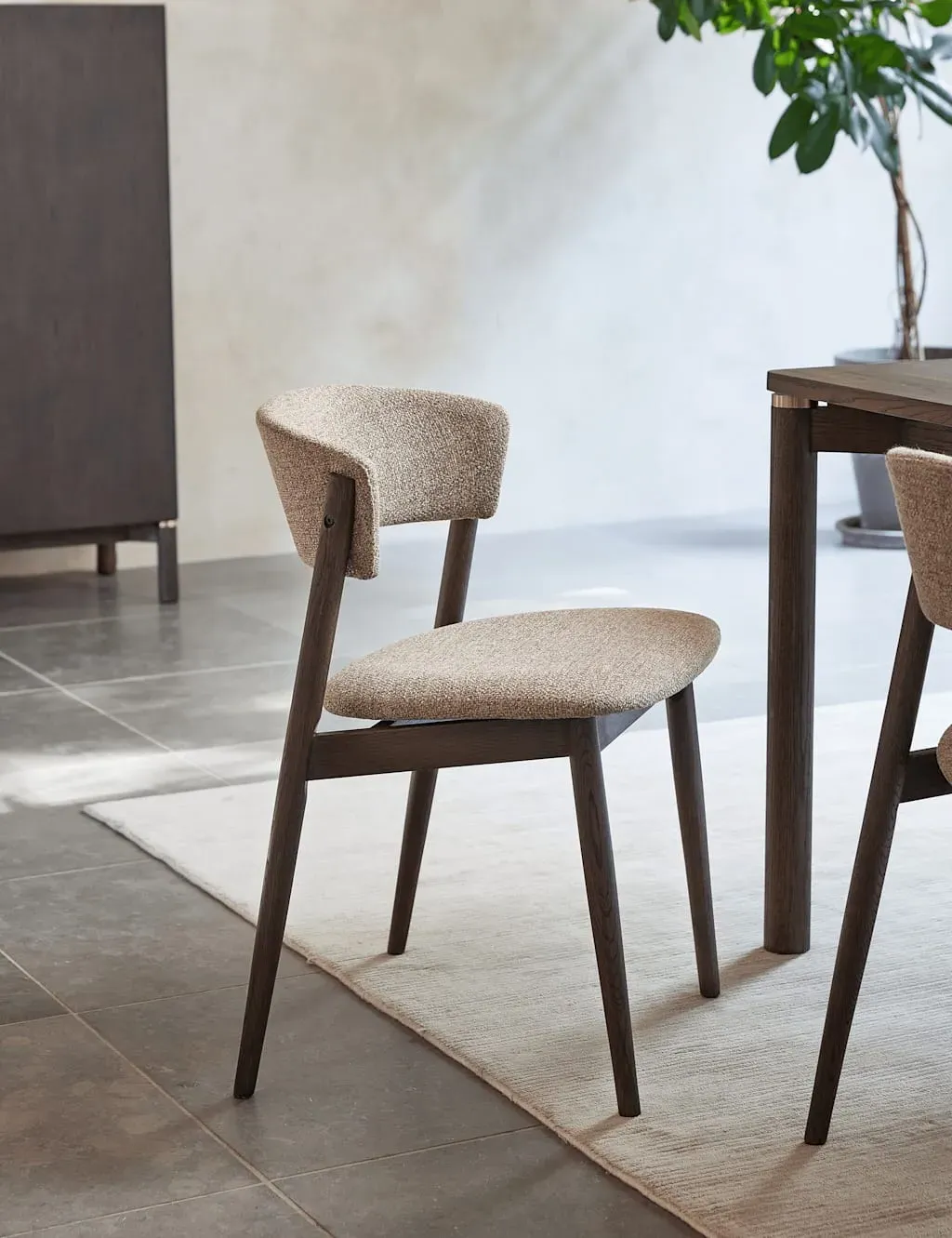 Coco Set of 2 Dining Chairs - Brown, Bouclé product