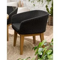 Eden Dusk Set of 2 Dining Chairs - Black, Acacia Wood alternate view