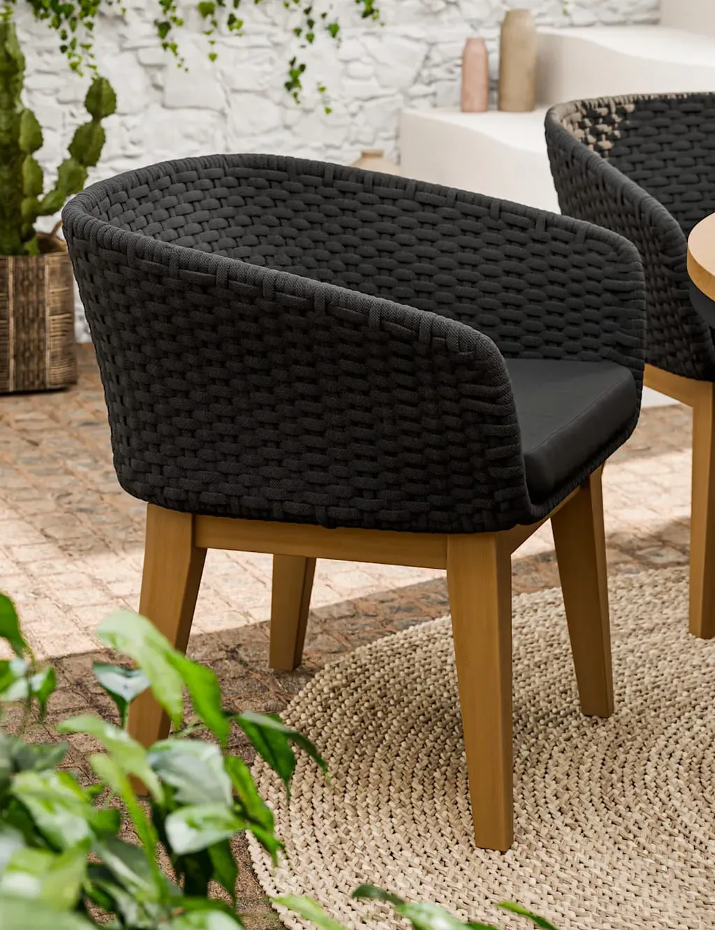 Eden Dusk Set of 2 Dining Chairs - Black, Acacia Wood product