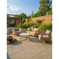Evora 4-Seater Garden Lounge Set - Natural, Acacia Wood alternate view