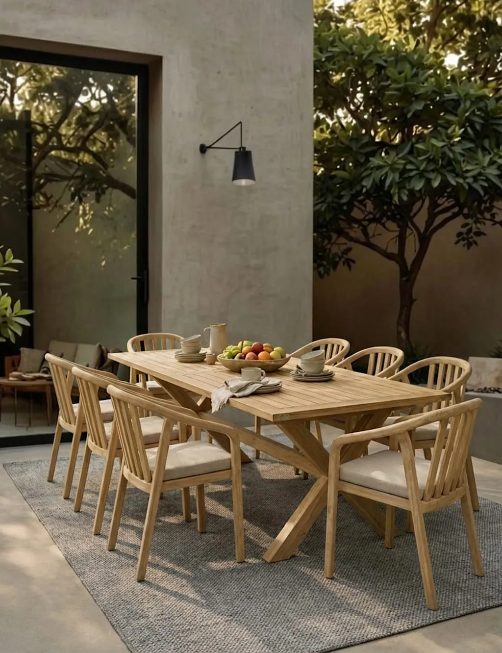 Lidia 8-Seater Garden Dining Set - Natural, Acacia product