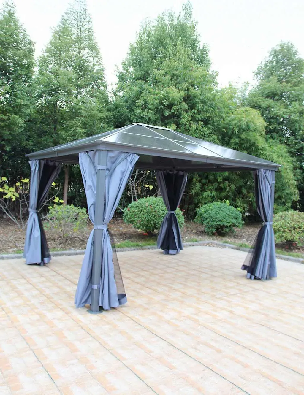 Lugano Rectangle Gazebo - Grey, Aluminium product