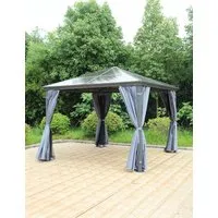 Lugano Square Gazebo - Grey, Metal alternate view