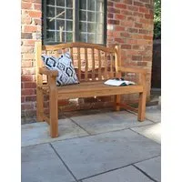 Lytham 2-Seater Garden Bench - Natural, Acacia Wood alternate view