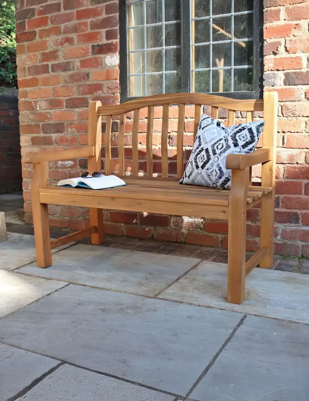 Lytham 2-Seater Garden Bench - Natural, Acacia Wood product