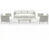 Mali 5-Seater Garden Lounge Set - Light Cream alternate view