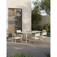 Nexo 6-Seater Dining Table and Chairs - Light Cream alternate view