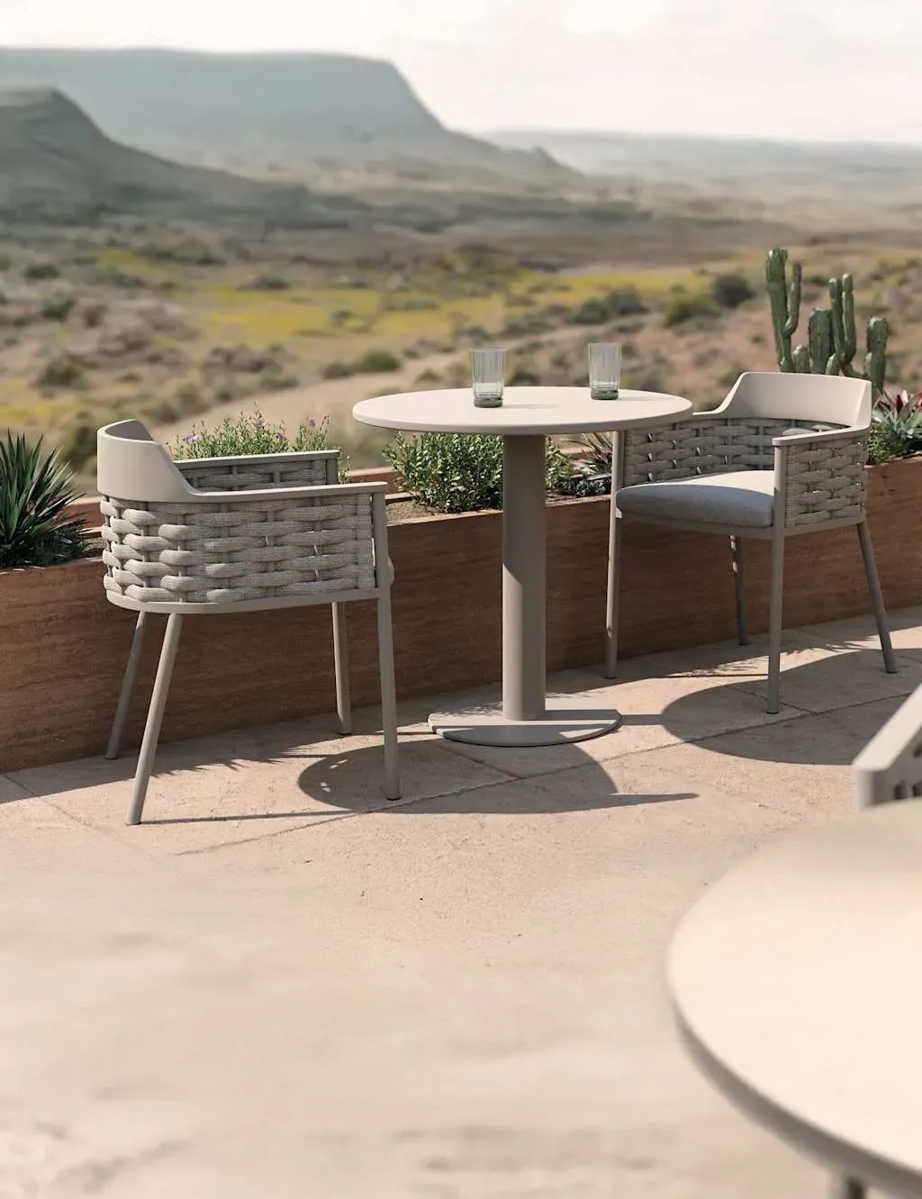 Olma 2-Seater Bistro Set - Grey, Aluminium product