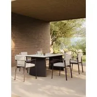Oryn 6-Seater Garden Dining Set - Light Cream alternate view