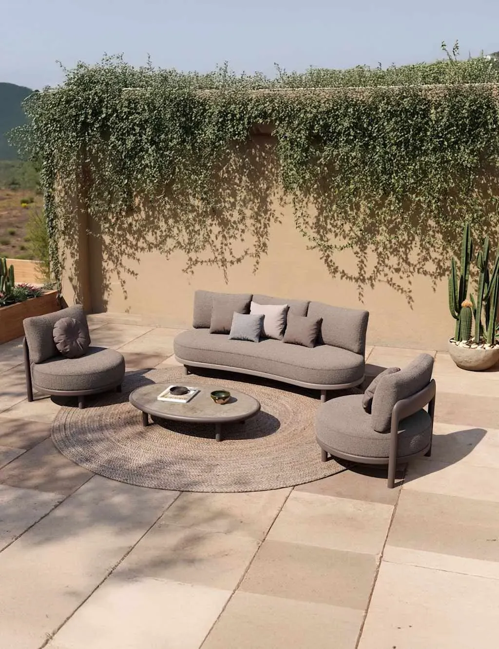 Oslo 5-Seater Garden Lounge Set - Light Brown product