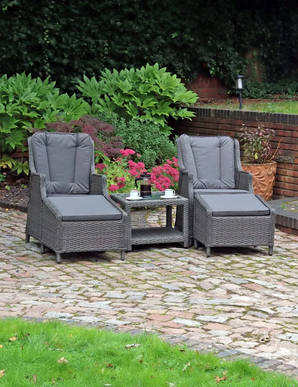 Paris Rattan Lounge Set - Grey product