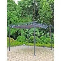 Prague 3.5m x 3.5m Pergola Gazebo - Grey alternate view