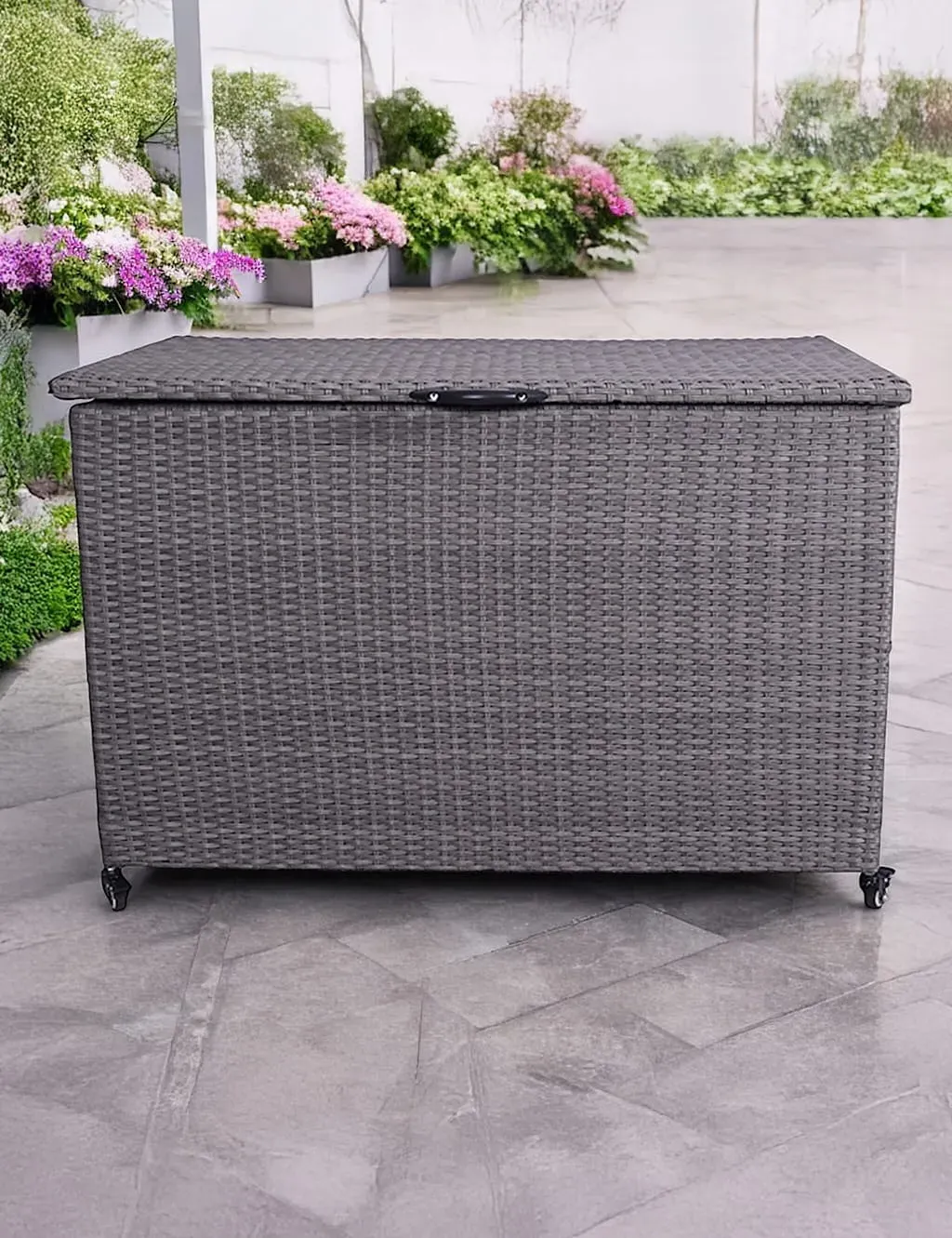 Rattan Cushion Storage Box 510L - Grey, Synthetic Rattan product
