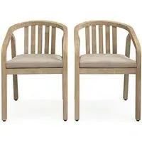 Riven Set of 2 Dining Chairs - Natural, Acacia alternate view