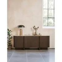 Roka 4 Door Sideboard - Brown, Wood & Marble alternate view