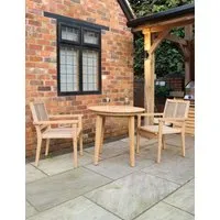 Roma 2-Seater Bistro Table & Chairs Set - Natural alternate view