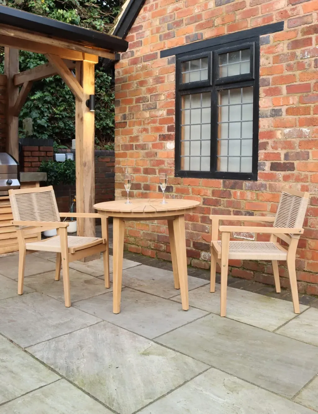 Roma 2-Seater Bistro Table & Chairs Set - Natural product