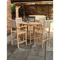 Roma 4-Seater Garden Bar Set - Beige, Rattan Rope alternate view