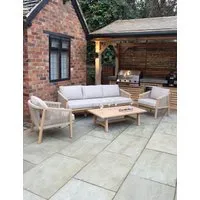Roma 5-Seater Garden Sofa Set - Natural alternate view