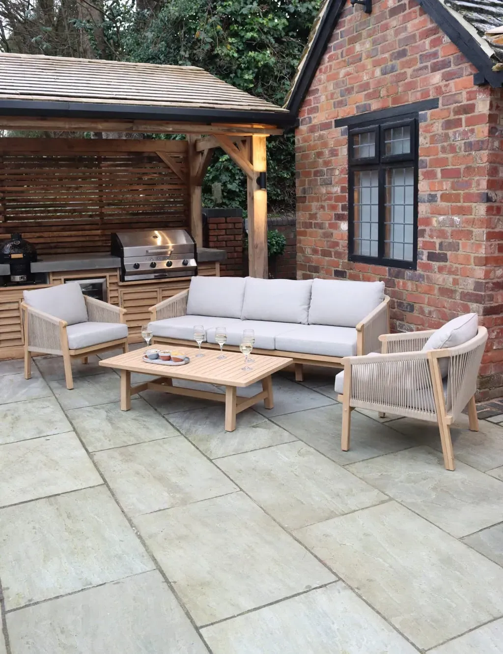 Roma 5-Seater Garden Sofa Set - Natural product