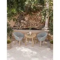 Roma Sol Round Bistro Set - Grey Mix, Synthetic Rattan alternate view